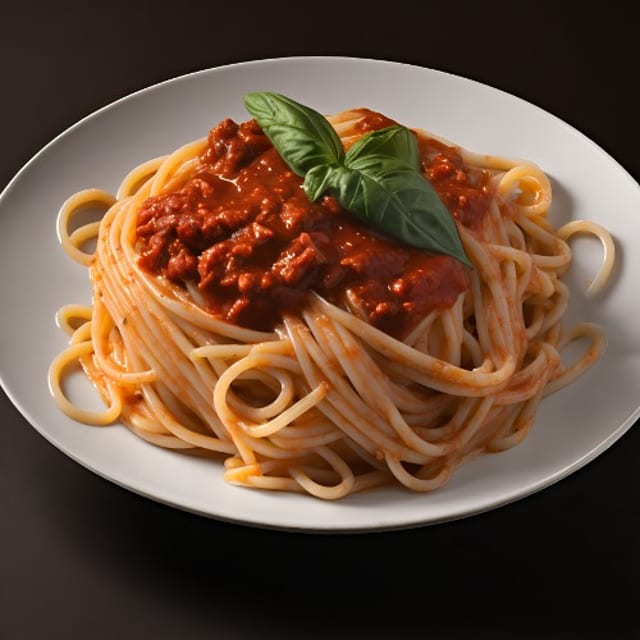 Pasta Meat Sauce Lunch.